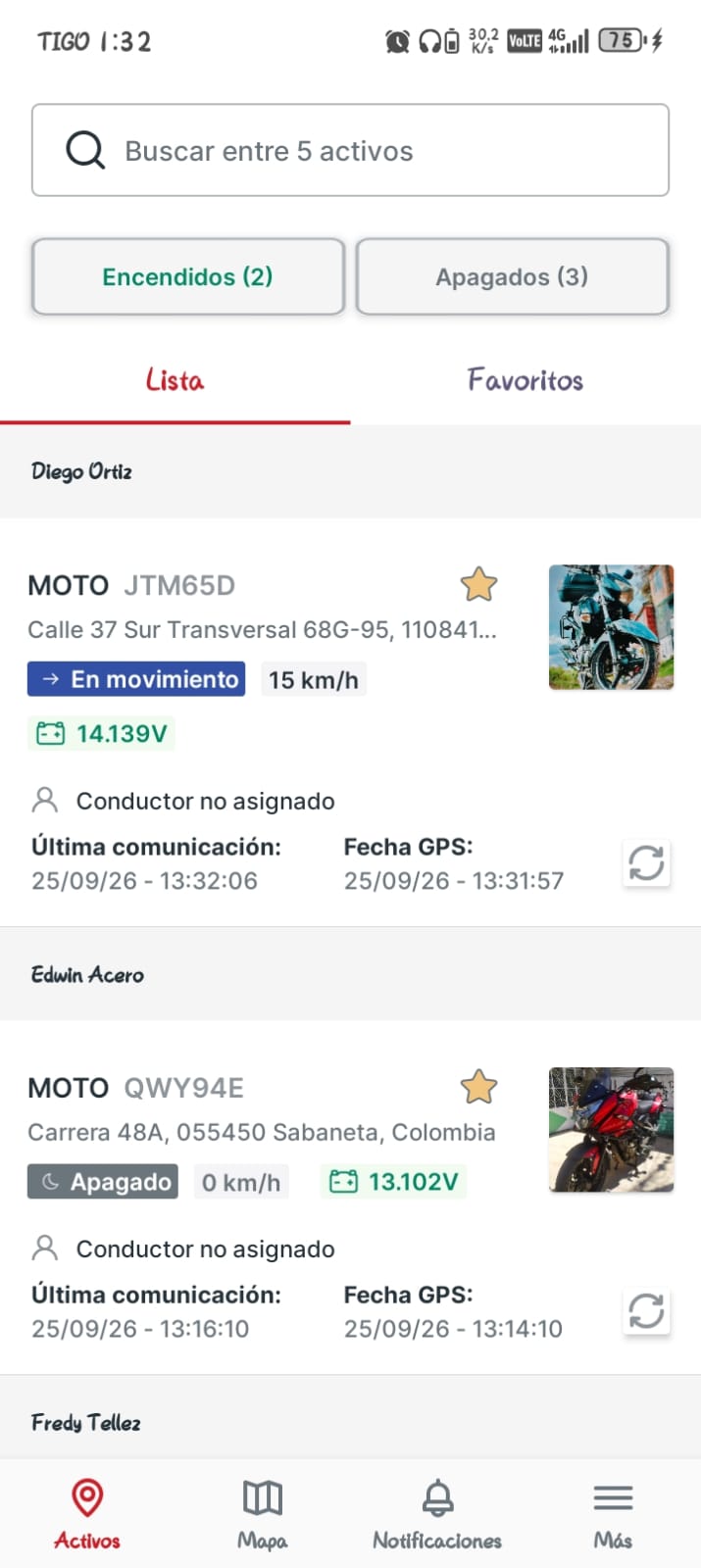 Aplicación móvil de monitoreo